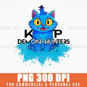 Free Kpop Demon Hunters Blue Cat Png