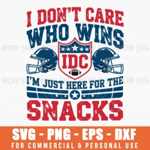 Here For The Snacks Funny Football Game Day Party Svg Png