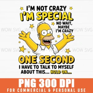 Not Crazy Special Funny Cartoon Self Talk Quote Png