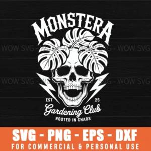 Monstera Gardening Club, Plant Lover Svg Png