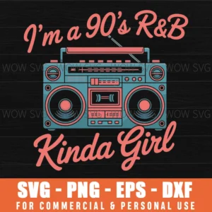 Raised On 90'S R&B Album Cover Svg Png, 90'S Party Rb Svg Png