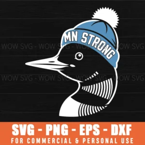 Mn Strong Loon In Knit Hat Lake Life Vibes Svg Png