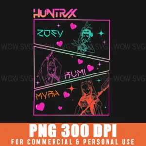 Zoey Rumi Myra Huntrix Hearts Png