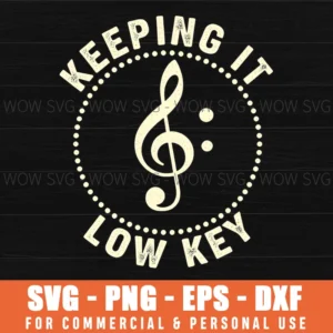 Low Key Music Clef Vintage Minimalist Chill Svg Png