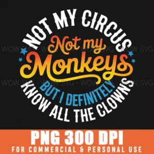 Funny Not My Circus Monkeys I Definitely Know Quote Png
