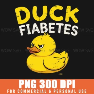 Funny Diabetes Awareness Fiabetes Rubber Duck Png