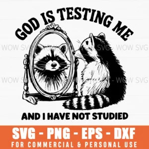 God Testing Me Not Studied Funny Exam Student Svg Png