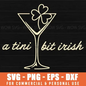 Tini Bit Irish Lucky St Patricks Day Svg Shamrock Clover Png