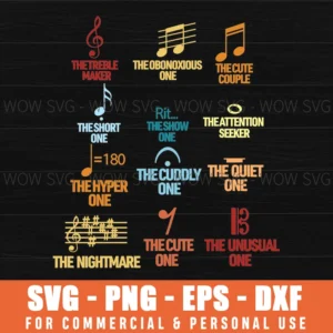 Treble Maker Obnoxious Music Notes Typography Funny Svg