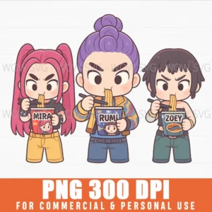 Free Mira Rumi Zoey Demon Hunters Png