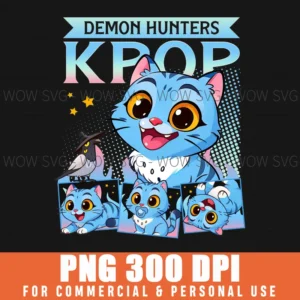 Kpop Demon Hunters Blue Cat Png