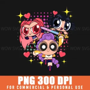 Powerpuff Girls Style Demon Hunters Png