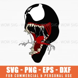 Venom Symbiote Open Maw Svg Png
