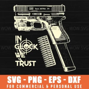 In Pistol We Trust Gun Firearm Bullets Target Shooting Svg