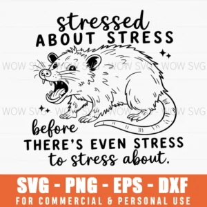 Playing Dead Possum Stress Anxiety Funny Opossum Svg Png