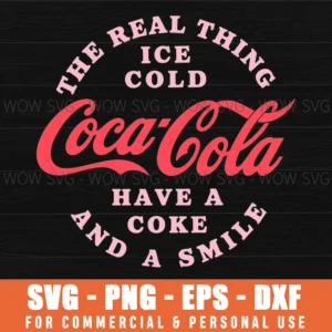 Vintage Retro Classic Soda Pop Beverage Happy Smile Svg Png