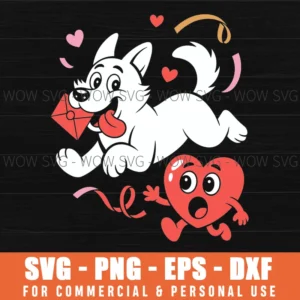 Funny Great Pyrenees Heart Valentine Dog Svg Png