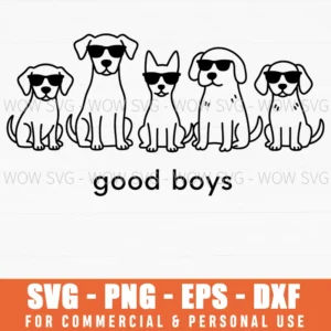 Good Boys Dog Sunglasses Pet Animal Graphic Svg