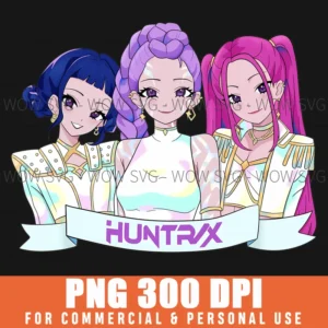 Free Huntrix Trio Anime Kpop Demon Hunters Png