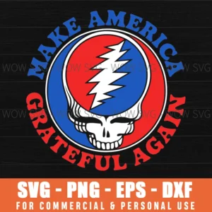 Make America Grateful Again Funny Skull Us Trump Svg