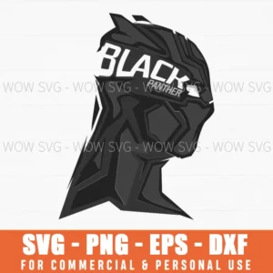 Black Panther Profile Mask Logo Svg Png