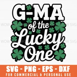 G-Ma Of The Lucky One First Birthday St Patrick'S Day Svg Png