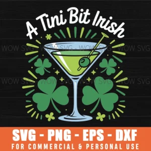 A Tiny Bit Irish Lucky Irish Girls St Patrick'S Day Svg Png