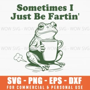 Funny Farting Frog Coffee Mug Silly Amphibian Svg Png Eps