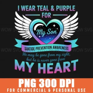 Teal Purple Son Suicide Prevention Awareness Png