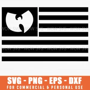 Wu-Tang Clan American Flag Svg Png, Hip Hop Music Fan Art