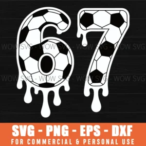 67 Soccer Ice Cream Drip Trendy Sports Meme Svg Png