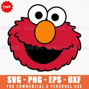 Free Elmo Sesame Street Face Svg