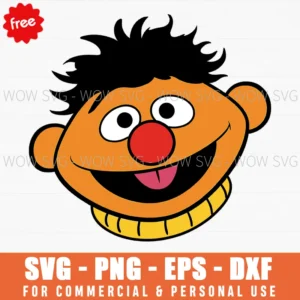 Free Ernie Sesame Street Face Svg