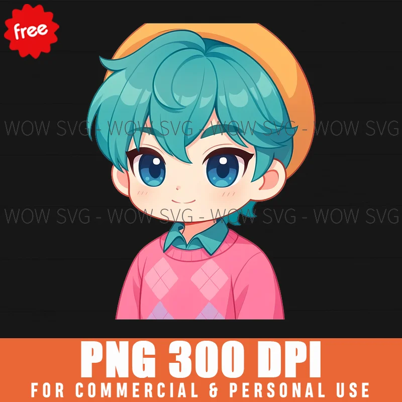 Free Teal Hair Demon X Hunters Chibi Png