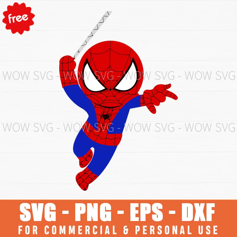 Free Spider-Man Web Swinging Action Svg