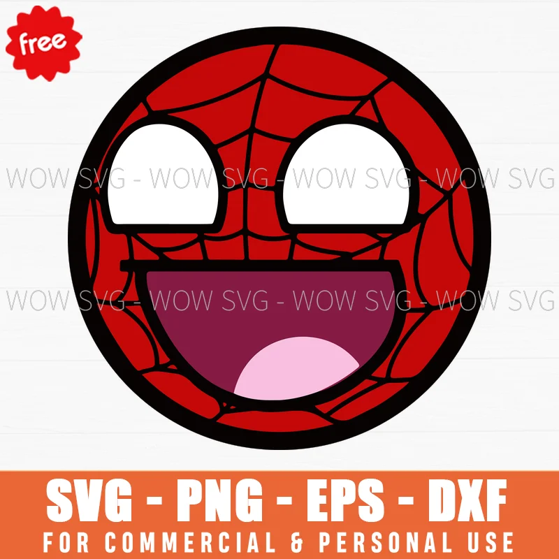 Free Spider-Man Awesome Face Svg