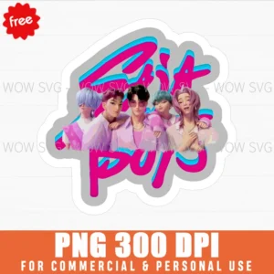 Free Pink Group Banner Png - Kpop Demon Hunters