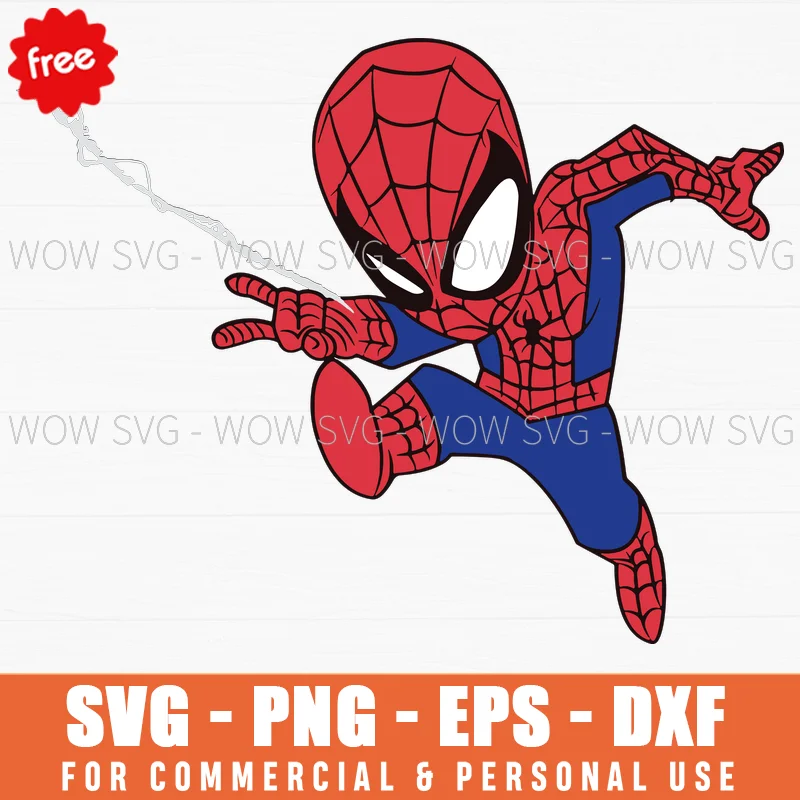 Free Action Spiderman Web Slinging Svg