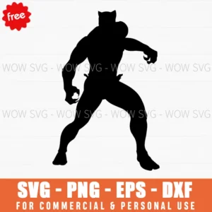 Free Black Panther Full Body Svg
