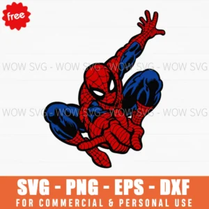 Free Classic Spider-Man Crouching Action Svg