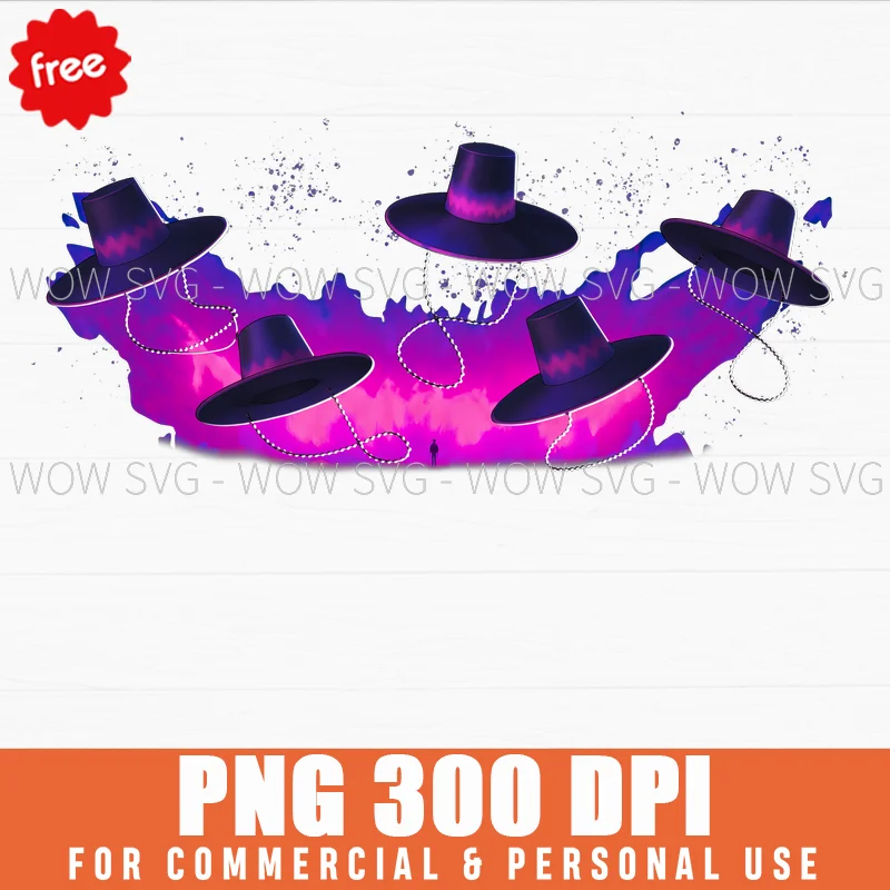 Free Floating Hats Demon X Hunters Scene Png