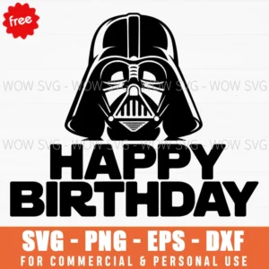 Free Darth Vader Happy Birthday Svg