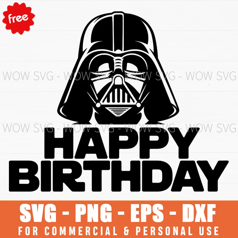 Free Darth Vader Happy Birthday Svg