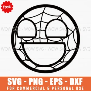 Free Spider-Man Awesome Face Web Svg