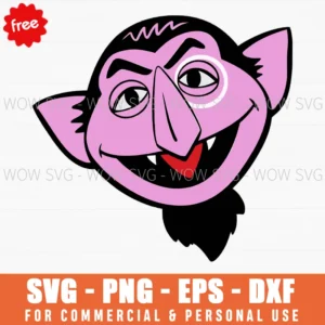 Free Count Von Count Face Svg