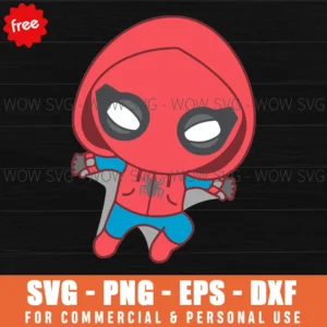 Free Chibi Spider-Man Homemade Suit Hoodie Svg