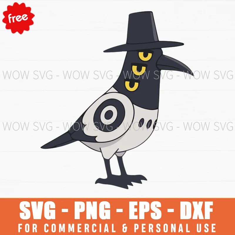 Free Demon Hunters Crow Character Svg