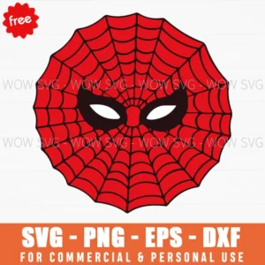Free Spiderman Eyes On Circular Red Web Svg