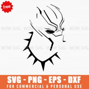 Free Black Panther Mask Face Svg
