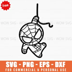 Free Hanging Spiderman Outline Svg